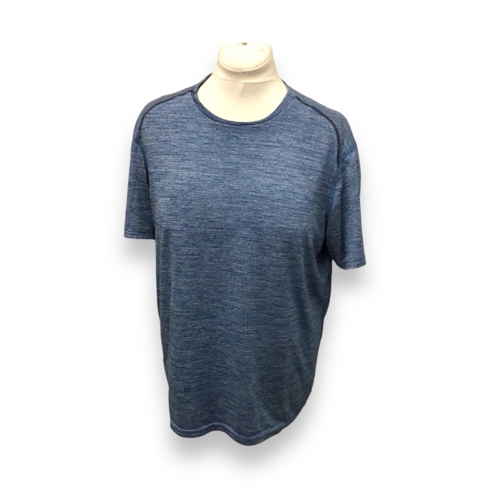 C9 by Champion Mens Short Sleeve Athletic T-Shirt, Blue Heather, size L